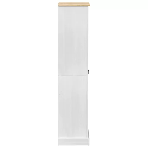  Szekrények fiókkal ajtóval Fehér 55 x 38 x 170 cm Tömör fenyőfa