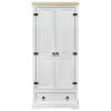  Szekrények fiókkal ajtóval Fehér 76 x 50 x 170 cm Tömör fenyőfa