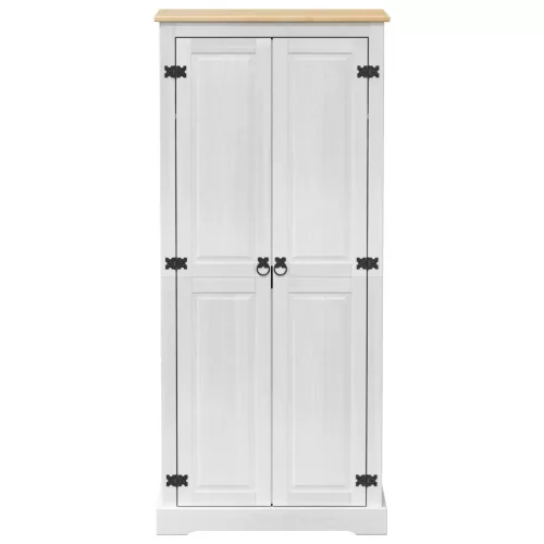  Szekrények polcokkal Fehér 76 x 50 x 170 cm Tömör fenyőfa