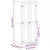  Szekrények polcokkal Fehér 76 x 50 x 170 cm Tömör fenyőfa