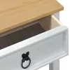  Konzolasztal fiókkal Fehér 55 x 35 x 73 cm Tömör fenyőfa