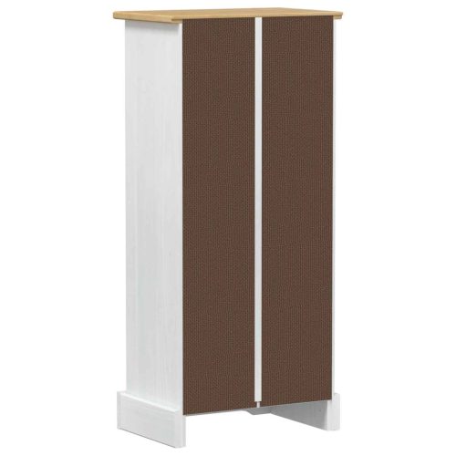  Könyvszekrény Fehér 46 x 29 x 100 cm Tömör fenyőfa