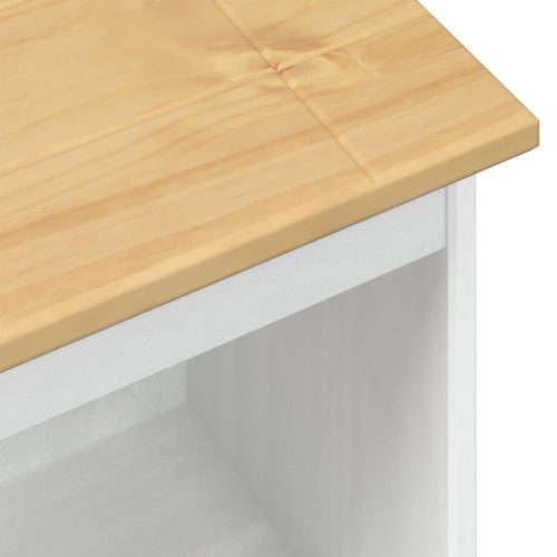  Könyvszekrény Fehér 46 x 29 x 100 cm Tömör fenyőfa