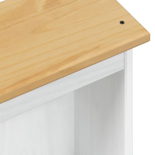  Könyvszekrény Fehér 46 x 20 x 170 cm Tömör fenyőfa