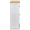  Cipőszekrény polcokkal Fehér 86 x 38.5 x 1080 cm Tömör fenyőfa