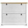  Cipőszekrény Corona Fehér 99 x 32 x 85 cm Tömör fenyőfa
