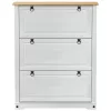  Cipőszekrény Corona Fehér 99 x 32 x 122 cm Tömör fenyőfa