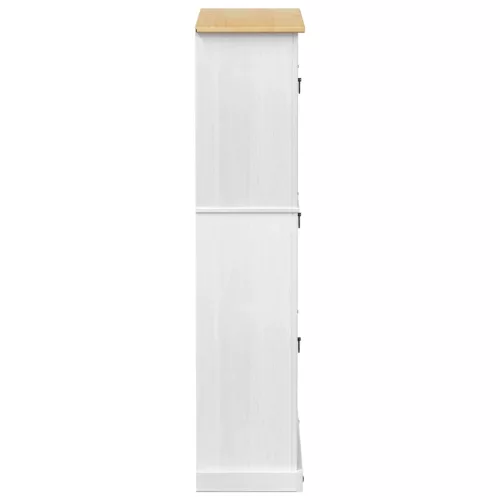  Cipőszekrény Corona Fehér 99 x 32 x 138 cm Tömör fenyőfa