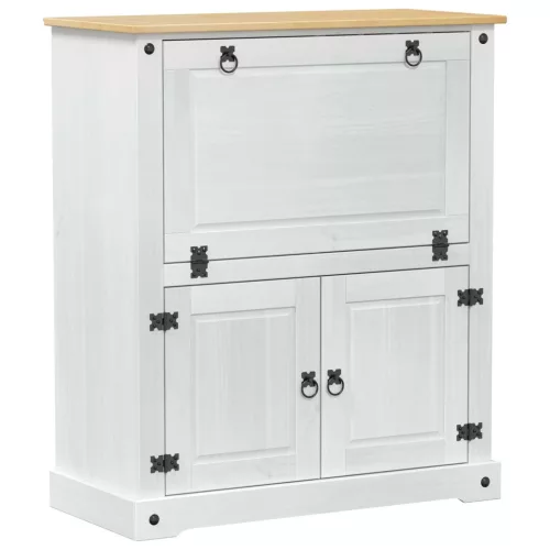  Bortároló szekrény Fehér 97 x 45 x 114 cm Tömör fenyőfa