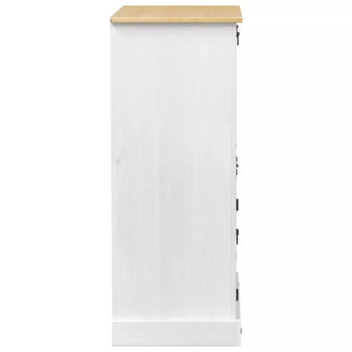  Bortároló szekrény Fehér 97 x 45 x 114 cm Tömör fenyőfa