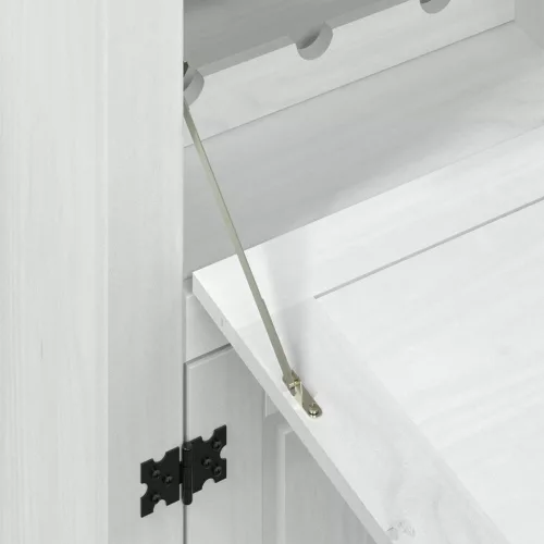  Bortároló szekrény Fehér 97 x 45 x 114 cm Tömör fenyőfa