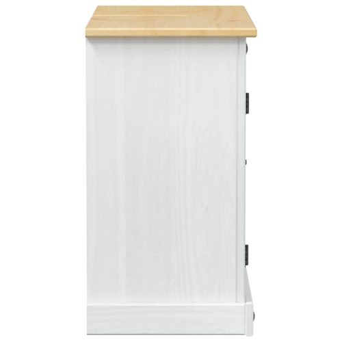  Mosdókagyló szekrény Fehér 73 x 33 x 60 cm Tömör fenyőfa