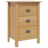  Éjjeliszekrény fiókkal Méz barna 46 x 35 x 65 cm Tömör fenyőfa