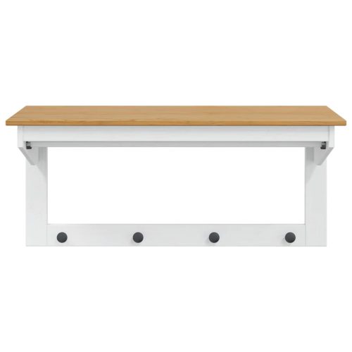  Kabáthorog Fehér és mézbarna 90 x 35 x 41.5 cm Tömör fenyőfa