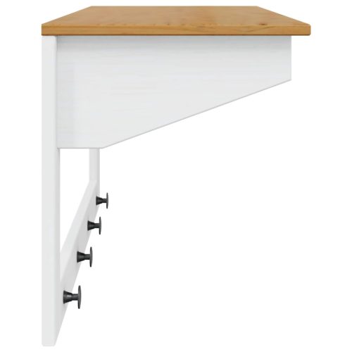  Kabáthorog Fehér és mézbarna 90 x 35 x 41.5 cm Tömör fenyőfa