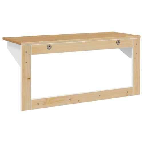  Kabáthorog Fehér és mézbarna 90 x 35 x 41.5 cm Tömör fenyőfa