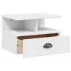 Éjjeliszekrény fiókkal Fehér 40 x 31 x 27 cm Tömör fenyőfa