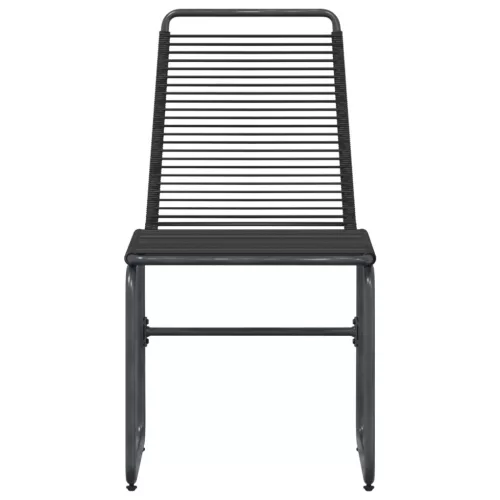  Kerti székek 2 pcs Fekete 48 x 55 x 89,5 cm Rattan