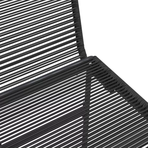  Kerti székek 2 pcs Fekete 48 x 55 x 89,5 cm Rattan