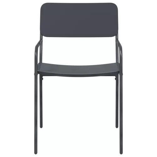  Kerti székek 2 pcs Antracit 51 x 55 x 81 cm Acél