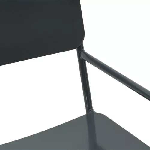  Kerti székek 2 pcs Antracit 51 x 55 x 81 cm Acél