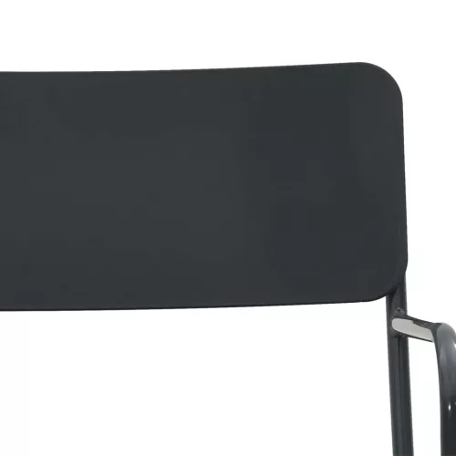  Kerti székek 2 pcs Antracit 51 x 55 x 81 cm Acél