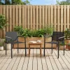  Kerti székek 2 pcs Fekete és Antracit 53,5 x 59 x 77 cm