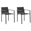  Kerti székek 2 pcs Fekete és Antracit 53,5 x 59 x 77 cm