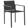  Kerti székek 2 pcs Fekete és Antracit 53,5 x 59 x 77 cm