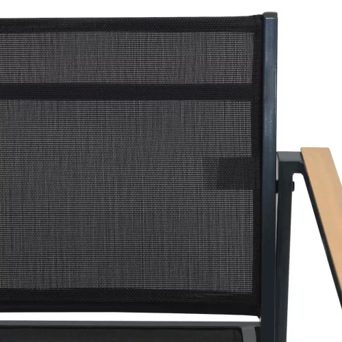  Kerti székek 2 pcs Fekete és Antracit 53,5 x 59 x 77 cm