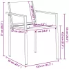  Kerti székek 2 pcs Fekete és Antracit 53,5 x 59 x 77 cm