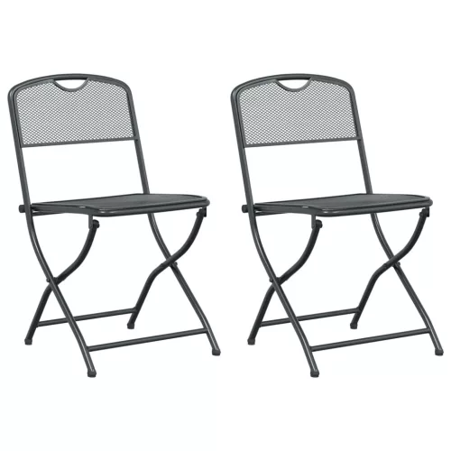  Kerti székek 2 pcs Antracit 52,5 x 46 x 82 cm Vas