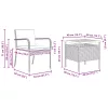  Kert Bistro Készlet párnával 3 pcs Szürke polirattan