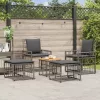  Kültéri Bútor Szett párnával 5 pcs Szürke és sötétszürke
