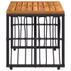  Kültéri Asztal Fekete 80 x 40 x 40 cm Acél és poli rattan