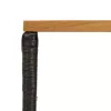  Kültéri Asztal Fekete 80 x 40 x 40 cm Acél és poli rattan