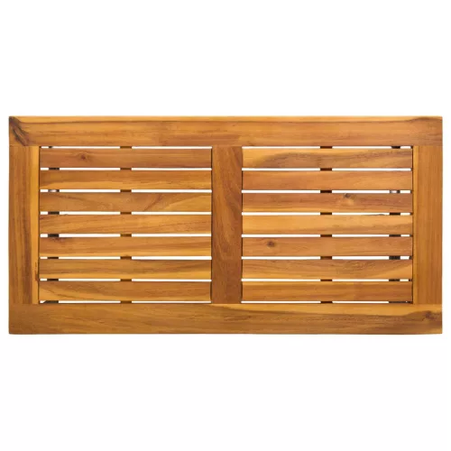  Kültéri Asztal Szürke 80 x 40 x 40 cm Acél és poli rattan