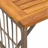  Kültéri Asztal Szürke 80 x 40 x 40 cm Acél és poli rattan