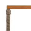  Kültéri Asztal Szürke 80 x 40 x 40 cm Acél és poli rattan