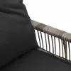  Kerti pad párnával 4 pcs Szürke és sötétszürke polirattan