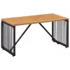  Kültéri Asztal Fekete és Barna 80 x 40 x 40 cm polirattan