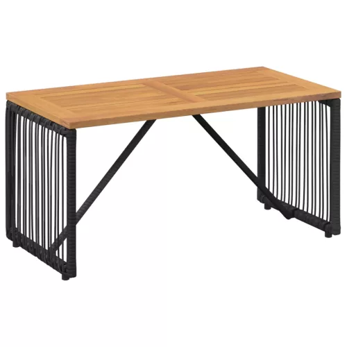  Kültéri Asztal Fekete és Barna 80 x 40 x 40 cm polirattan