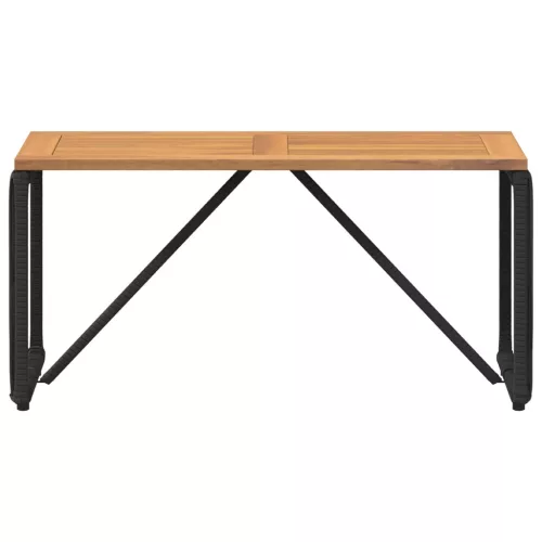  Kültéri Asztal Fekete és Barna 80 x 40 x 40 cm polirattan