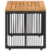  Kültéri Asztal Fekete és Barna 80 x 40 x 40 cm polirattan