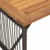  Kültéri Asztal Fekete és Barna 80 x 40 x 40 cm polirattan