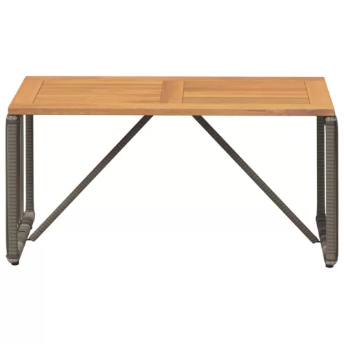  Kültéri Asztal Szürke és Barna 80 x 40 x 40 cm polirattan
