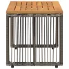  Kültéri Asztal Szürke és Barna 80 x 40 x 40 cm polirattan
