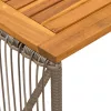  Kültéri Asztal Szürke és Barna 80 x 40 x 40 cm polirattan