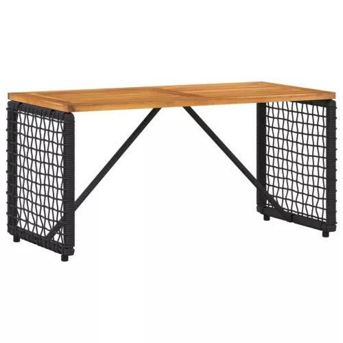  Kültéri Bútor Szett párnával 4 pcs Fekete és krémfehér