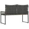  Kerti pad párnával Szürke 118 x 55 x 82 cm PE rattan és szövet